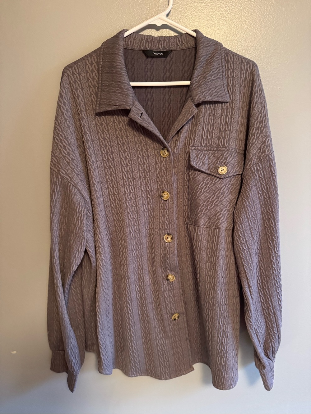 Dokotoo Textured Button-Up Shirt Size XL NWOT